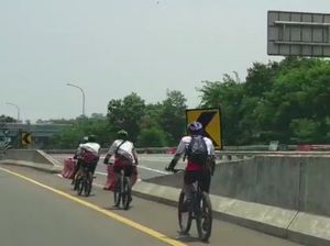 Viral Pesepeda Lawan Arah Diduga di Tol Bogor, Komunitas: Bikin Malu!