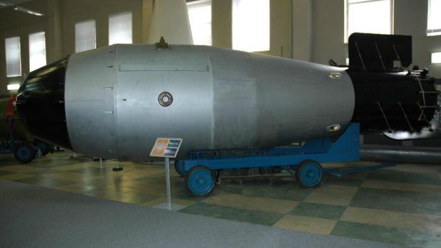 Cangkang bom nuklir Tsar Bomba yang diledakkan Rusia. Ist