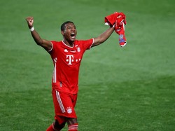 David Alaba di ambang pintu keluar Bayern Munich setelah menolak tawaran perpanjangan kontrak baru. Musim depan, pemain berusia 28 tahun ini bisa bebas pergi kemanapun dengan status bebas transfer (Getty Images/Pool)