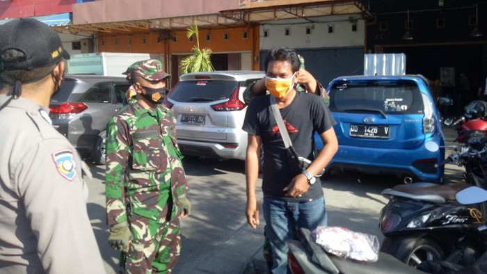 Operasi Yustisi di Ujung Pandang, Makassar, Sulsel pada Senin, 14 September 2020