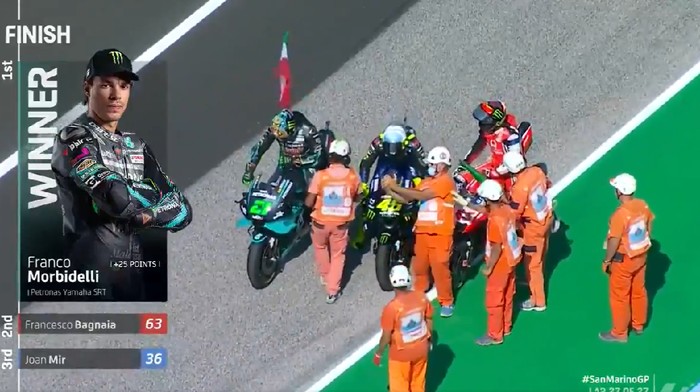 Valentino Rossi diasapi anak didiknya sendiri di MotoGP San Marino