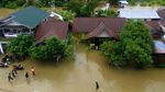 Potret Ketinggian Banjir di Putussibau Kalimantan Barat