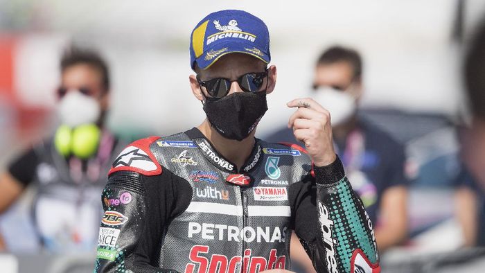 Fabio Quartararo MISANO ADRIATICO, ITALY - SEPTEMBER 12: Fabio Quartararo of France and Petronas Yamaha SRT looks on at the end of the MotoGP qualifying practice during the MotoGP Of San Marino - Qualifying at Misano World Circuit on September 12, 2020 in Misano Adriatico, Italy. (Photo by Mirco Lazzari gp/Getty Images)