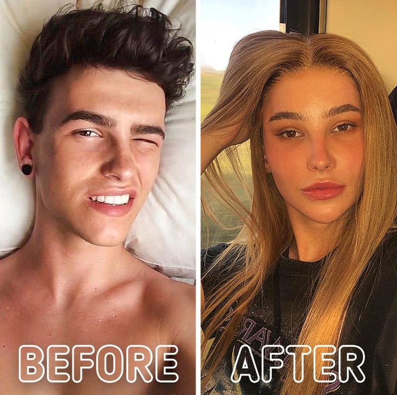 fotoinet transformasi before after gender