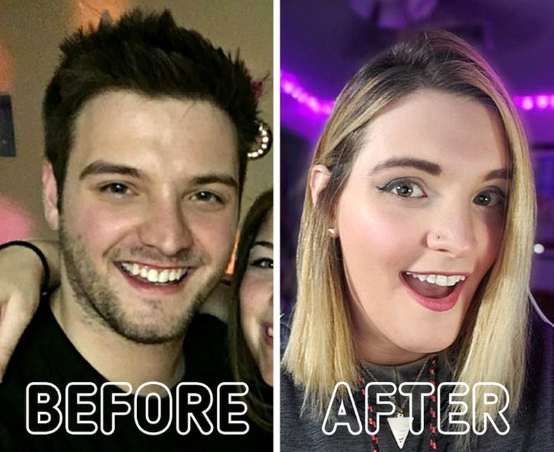 fotoinet transformasi before after gender