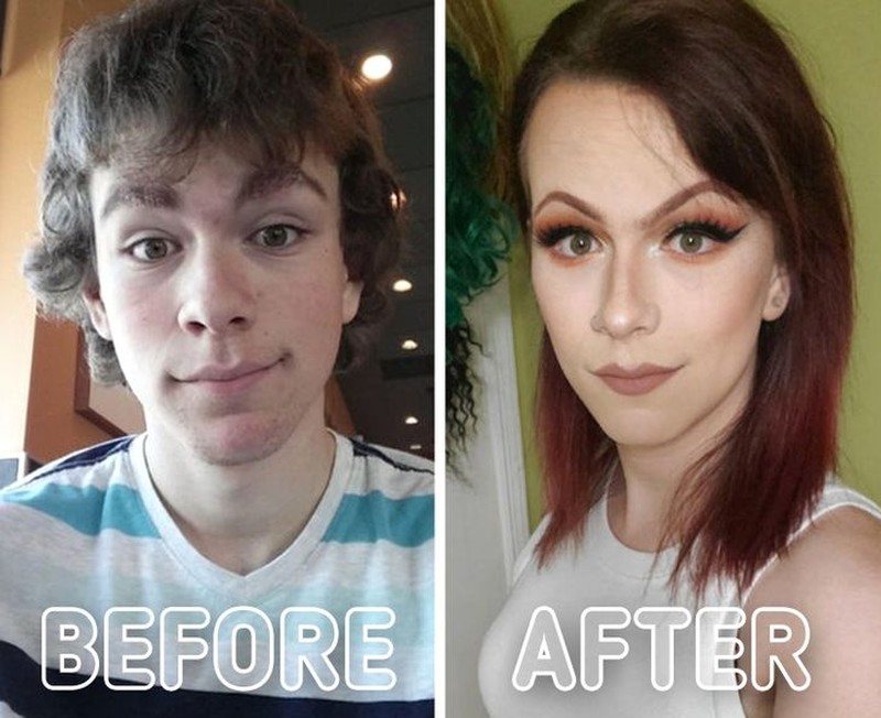 fotoinet transformasi before after gender