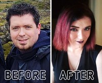 fotoinet transformasi before after gender