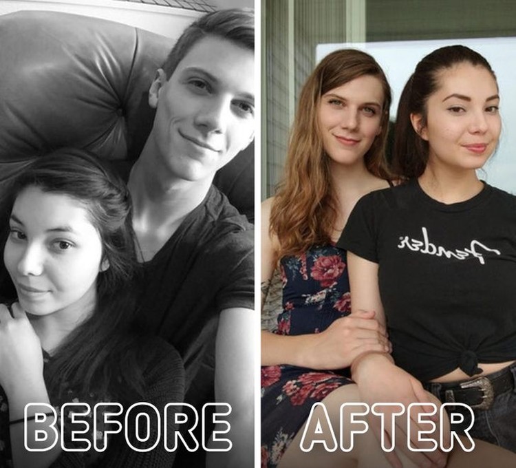 fotoinet transformasi before after gender
