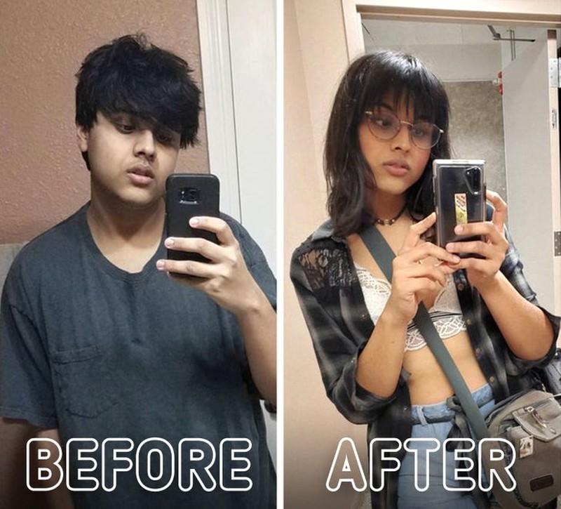 fotoinet transformasi before after gender