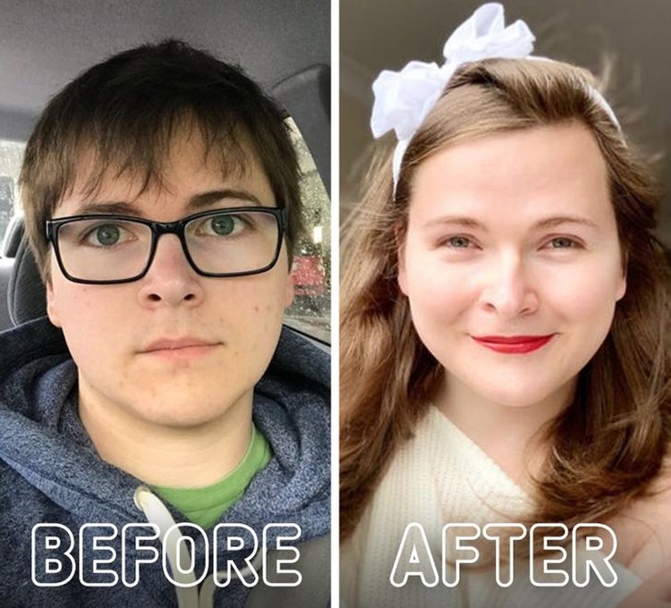 fotoinet transformasi before after gender