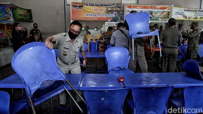 Langgar PSBB, Tempat Makan di Cakung Ditindak Petugas Gabungan