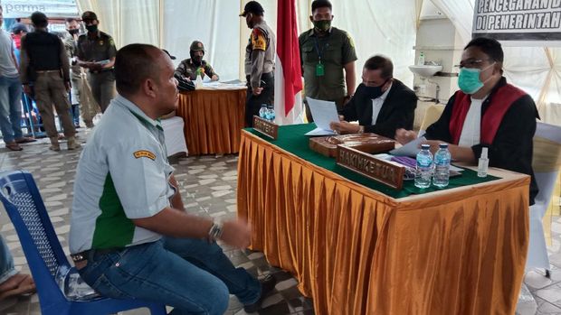 Pelanggar protokol kesehatan di Medan dihukum