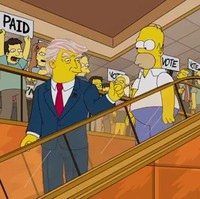 Terpilihnya Donald Trump sebagai presiden ke-45 AS pada 2016 ternyata sudah diprediksi oleh The Simpsons. Di salah satu episode yang tayang pada 2000, Donald Trump yang dikenal sebagai konglomerat properti maju di pilpres AS. (Foto: Instagram)
