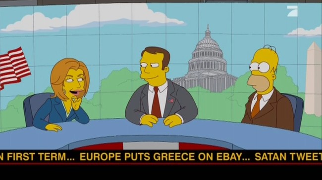 Perekonomian Yunani runtuh sampai-sampai harus meminjam dana talangan dari IMF pada 2015. Dalam sebuah episode di The Simpsons yang tayang pada 2012, muncul tulisan bernada humor yang berbunyi: Eropa menjual Yunani di eBay. (Foto: Instagram)
