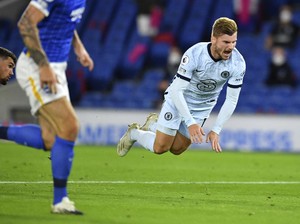 Lutut Kena Terjang Kiper Brighton, Werner Bisa Fit Lawan Liverpool?