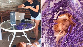 Bila ada meja kaca di rumah bisa dimanfaatkan. Foto: Bored Panda