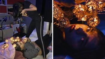 Atau bisa menggunakan lampu hias bila ada. Foto: Bored Panda