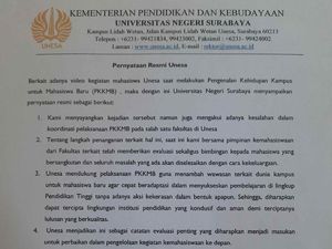 Penjelasan Unesa Soal Viral Video Ospek Senior Bentak-bentak Mahasiswa Baru