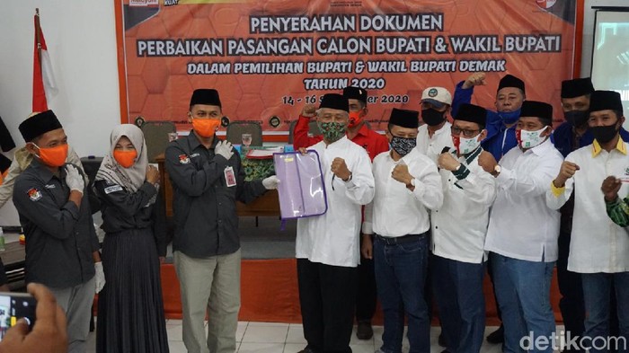 Ali Mahsun mendaftar gantikan Cawabup petahana Demak yang tak lolos tes kesehatan, Rabu (16/9/2020).