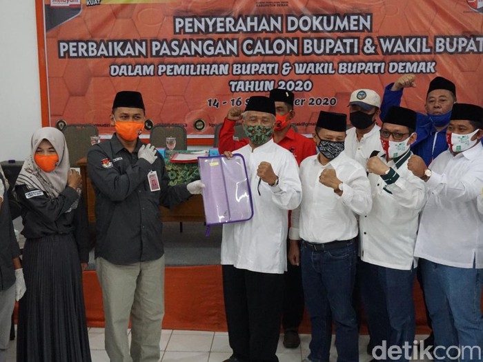Ali Mahsun mendaftar gantikan Cawabup petahana Demak yang tak lolos tes kesehatan, Rabu (16/9/2020).