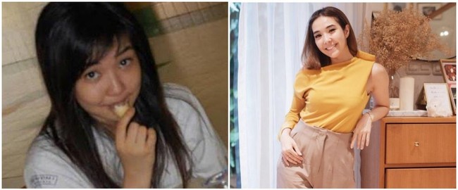 Gisella Anastasia terlihat memiliki pipi yang sedikit chubby saat SMA. Kini, penampilannya sudah jauh terlihat lebih langsing. Foto: Instagram/@gisel_la