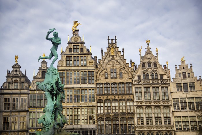 Brabos Monument (Brabomonument) and in Antwerp, Belgium.