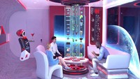 Petugas di sana juga didominasi robot. Mereka akan menyediakan makanan khusus luar angkasa. 