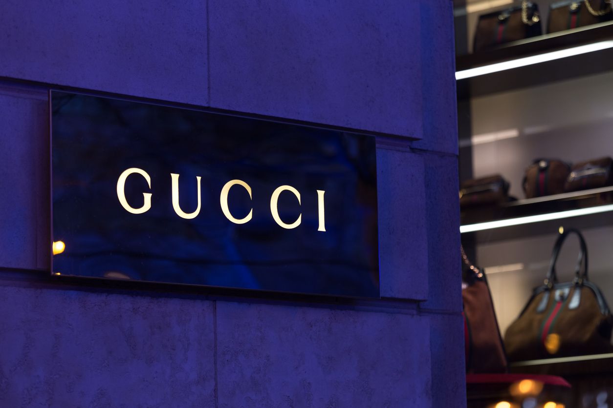 Milan, Italy - February 17, 2017: Gucci shop in an exclusive area of Milan. Symbol and concept of luxury, shopping, wealth, elegance and made in Italy