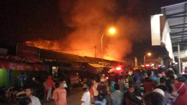 Pasar tradisional Cepogo, Boyolali terbakar, Kamis (17/9/2020).