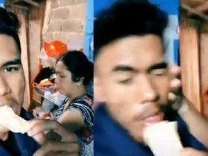 Duh! Pria Ini Dipukul Ibunya Gegara Ngegas Review Kerupuk ala Ade Londok