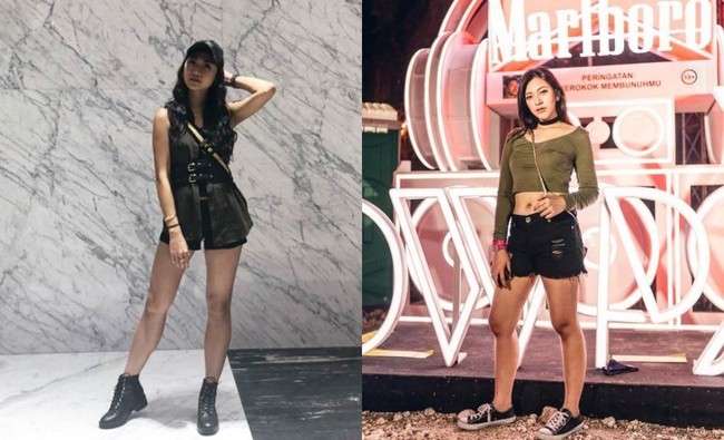Kalau disuruh pilih, kamu lebih suka gaya edgy Theresa atau gaya Resiah yang terlihat lebih simple? Foto: Instagram/@theresawienathan l Instagram/@resiahlim