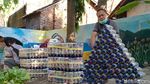 Potret Taman dari 6 Ton Sampah Plastik di Batang