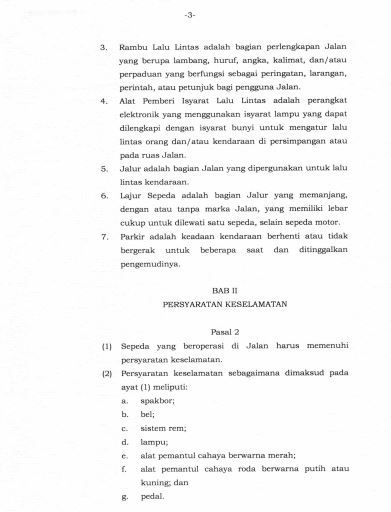 hal 4 hal 3, Hal 2, Peraturan Menteri Perhubungan No PM 59 Tahun 2020 Tentang Keselamatan Sepeda