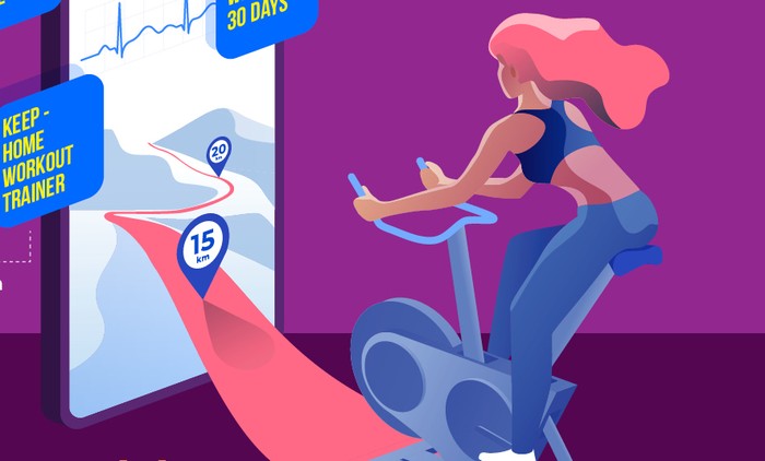 Infografis 4 Aplikasi Olahraga