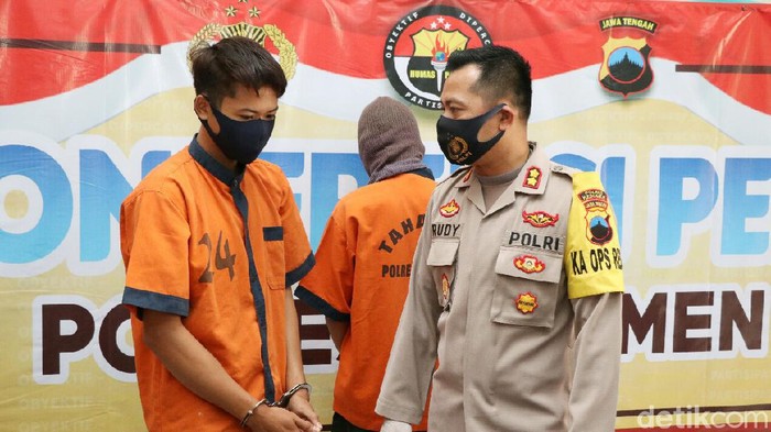 Jumpa pers kasus dua remaja setubuhi gadis di bawah umur di Kebumen, Jumat (18/9/2020).