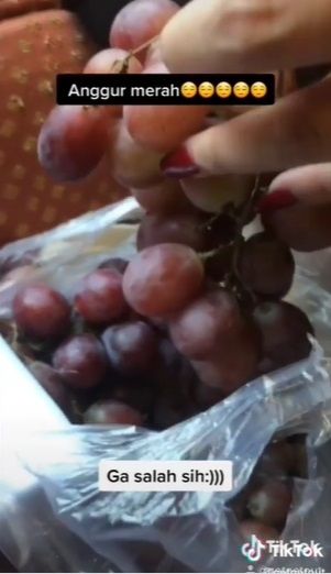 Pesan 'Anggur Merah' Lewat Ojol, Wanita Ini Malah Dibelikan Buah Anggur