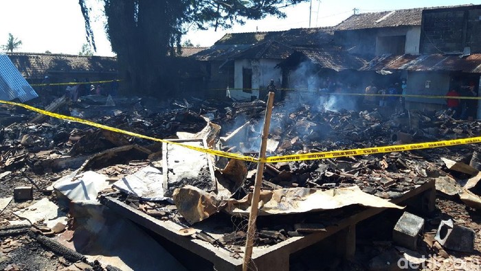 Pasar Cepogo, Boyolali, yang terbakar, Kamis (17/9/2020).