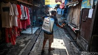 Saat ini Pasar Karet Tengsin ditutup hingga Sabtu (19/9/2020).