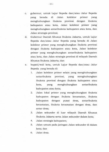 Peraturan Menteri Perhubungan No PM 59 Tahun 2020 Tentang Keselamatan Sepeda