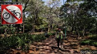 Penjagaan dilakukan di seluruh area Taman Jogging Kelapa Gading.