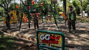 PSBB, Taman Jogging Kelapa Gading Dijaga Ketat