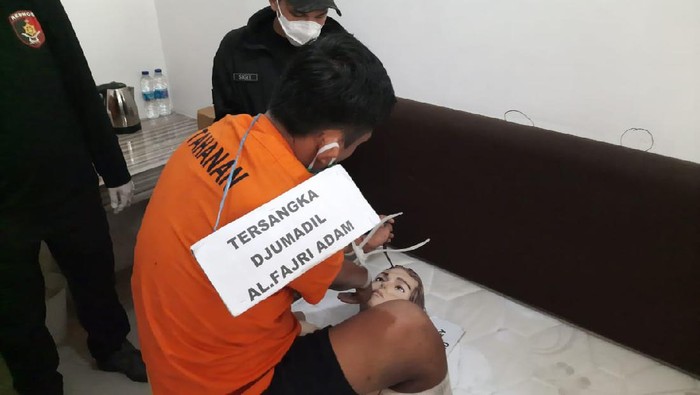 Rekonstruksi kasus mutilasi Rinaldi Harley Wismanu