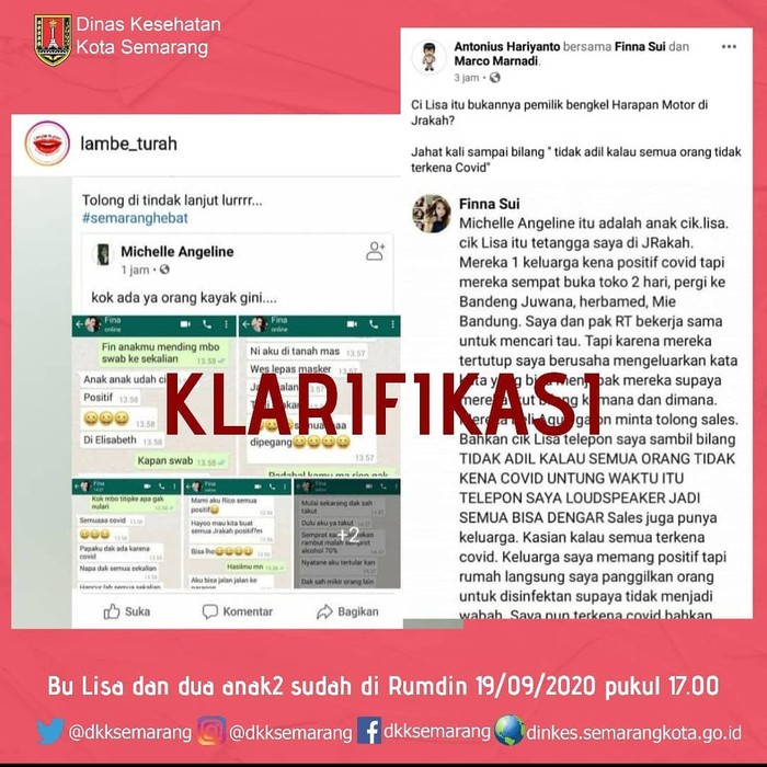 Klarifikasi chatting ajakan menyebarkan corona di Semarang
