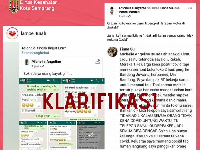 Viral Chat Ajak Tularkan Corona di Semarang