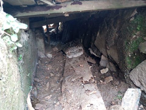 Excavation hole used by narcotics prisoners in Tangerang breakout