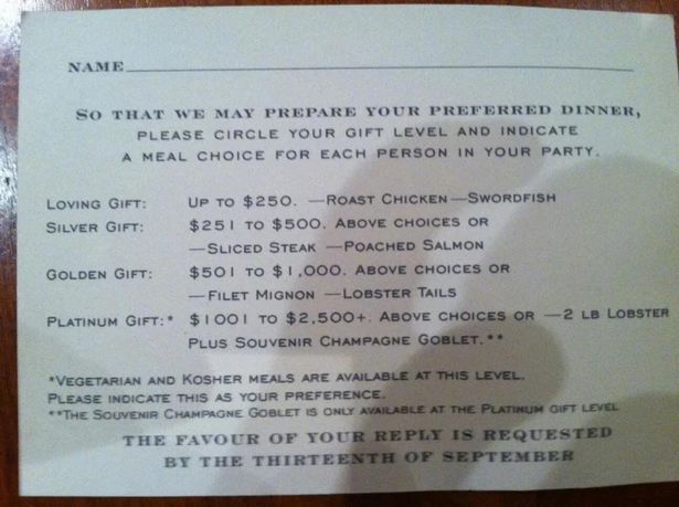 Menu makanan di pernikahan yang viral.