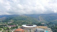 Mengutip keterangan tertulis PT PP (Persero) Tbk, progres proyek Istana Olah Raga atau Istora Papua sudah mencapai 98%. Istora ini disiapkan untuk penyelenggaraan Pekan olahraga Nasional (PON).Foto: Dok. PT PP (Persero) Tbk
