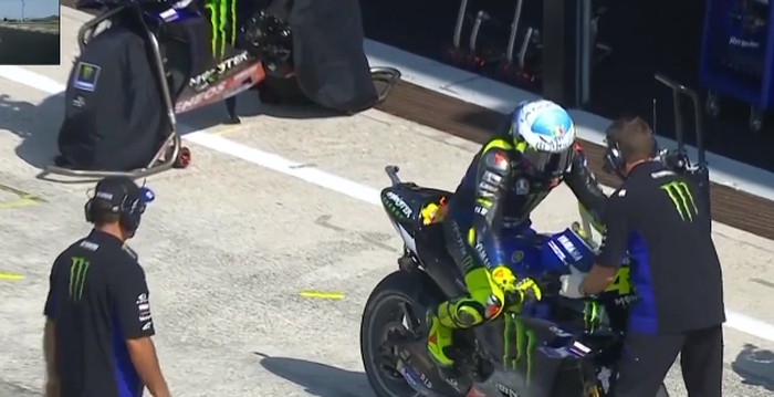 Detik-detik Valentino Rossi Terjatuh di MotoGP Emilia Romagna 2020
