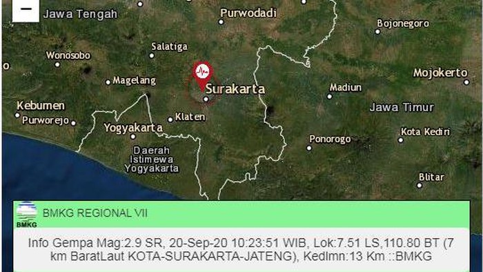 Gempa Darat M 2 9 Terjadi Di Solo Gempa Darat M 2 9 Terjadi Di Solo