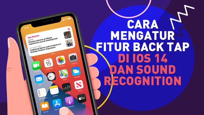 Infografis Cara Atur Back Tap dan Sound iOS 14
